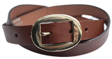 Skinny Brown Leather Belt