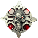 Skull Talisman Red Belt Buckle