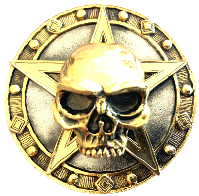 Skull on Star Belt Buckle