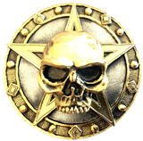 Skull on Star Belt Buckle
