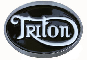 Triton Black White Belt Buckle