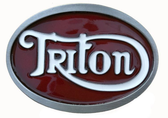 Triton Red White Belt Buckle