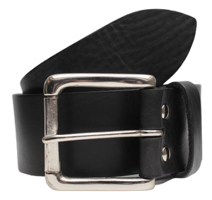 Wide black leather sales belt
