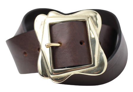 Wide Dark Brown Women's Belt