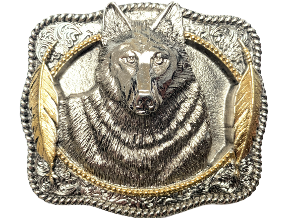 Wolf sales belt buckles