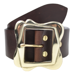 Women's Dark Brown Leather Belt