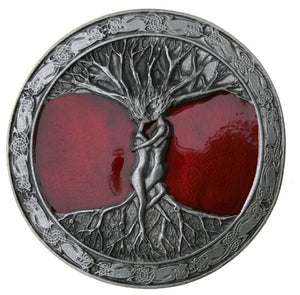 Tree of Life Red Belt Buckle
